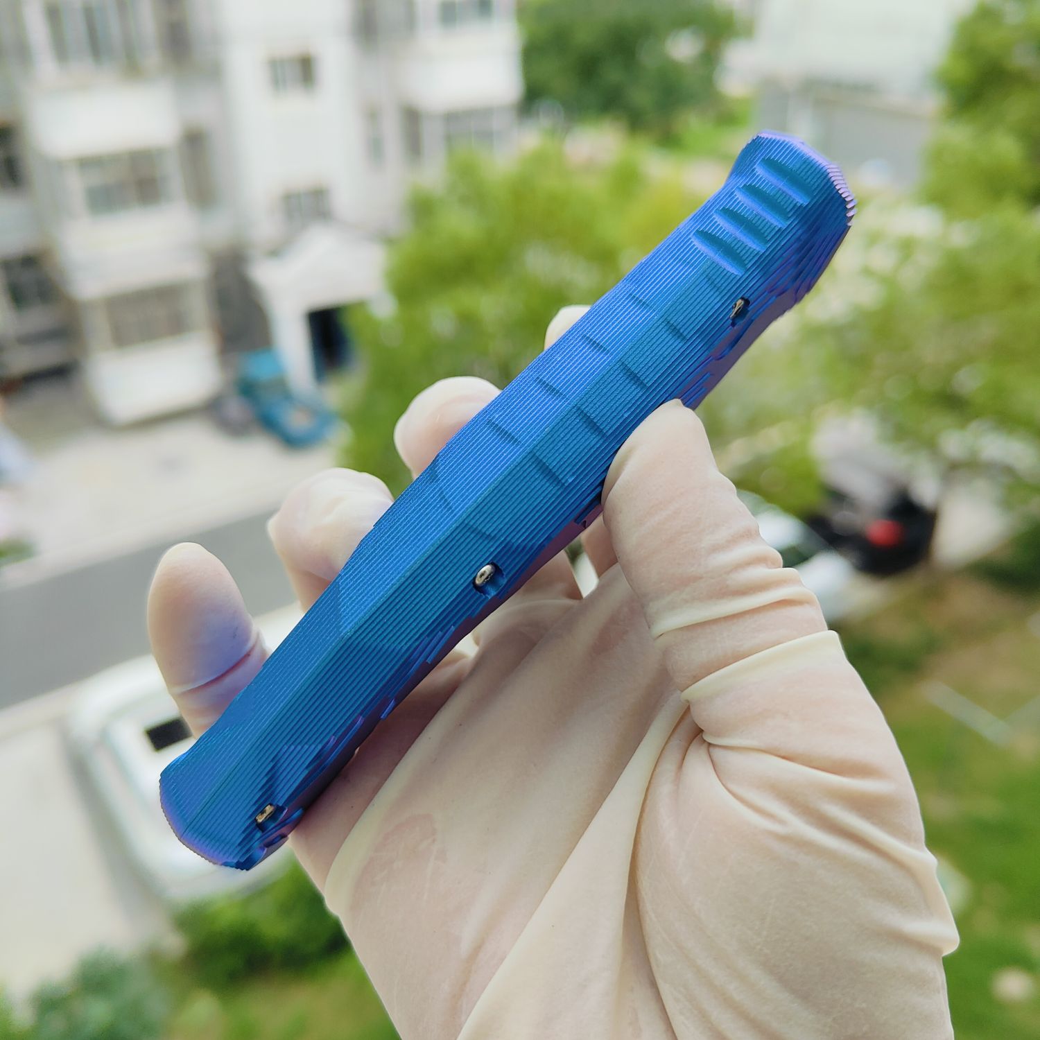 Rockstead SAI-ZDP (BK) 花田洋 才 Zdp-189钢 钛柄 蓝色 13600