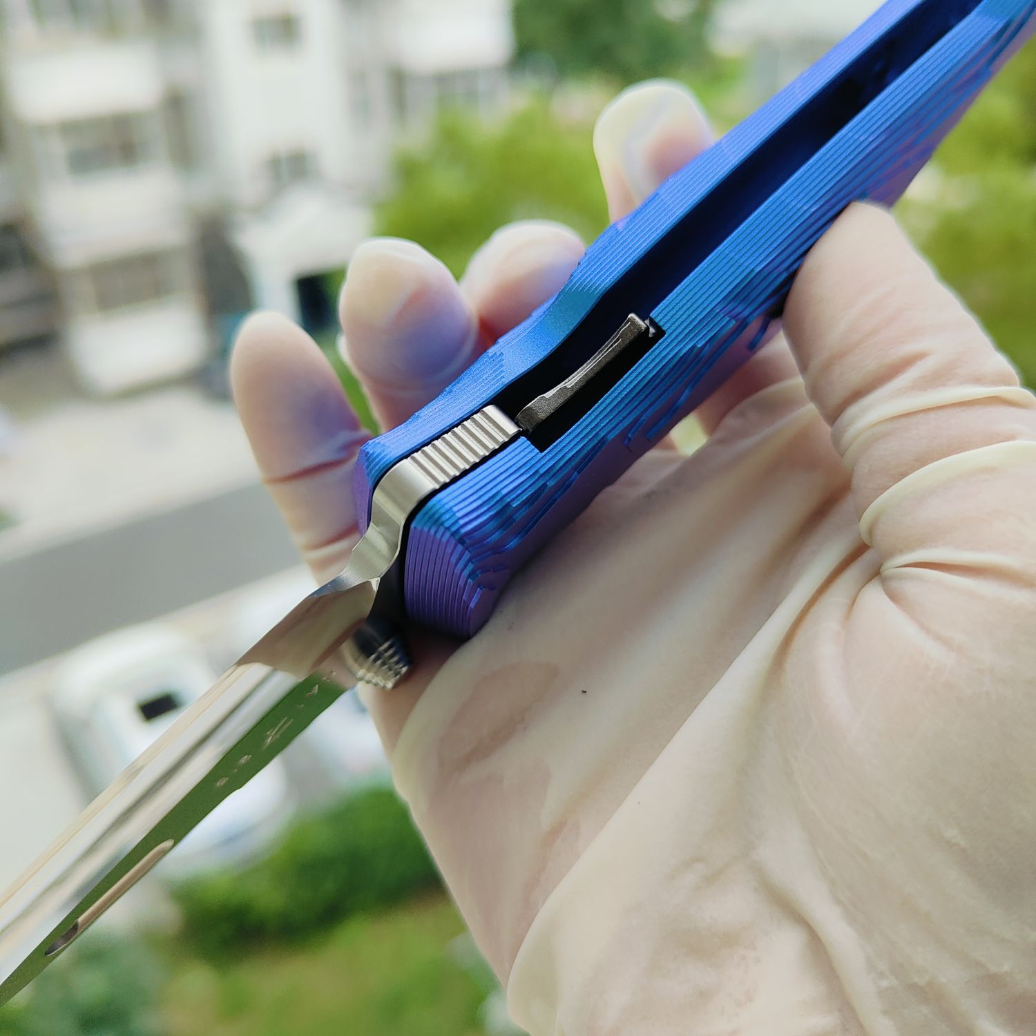 Rockstead SAI-ZDP (BK) 花田洋 才 Zdp-189钢 钛柄 蓝色 13600