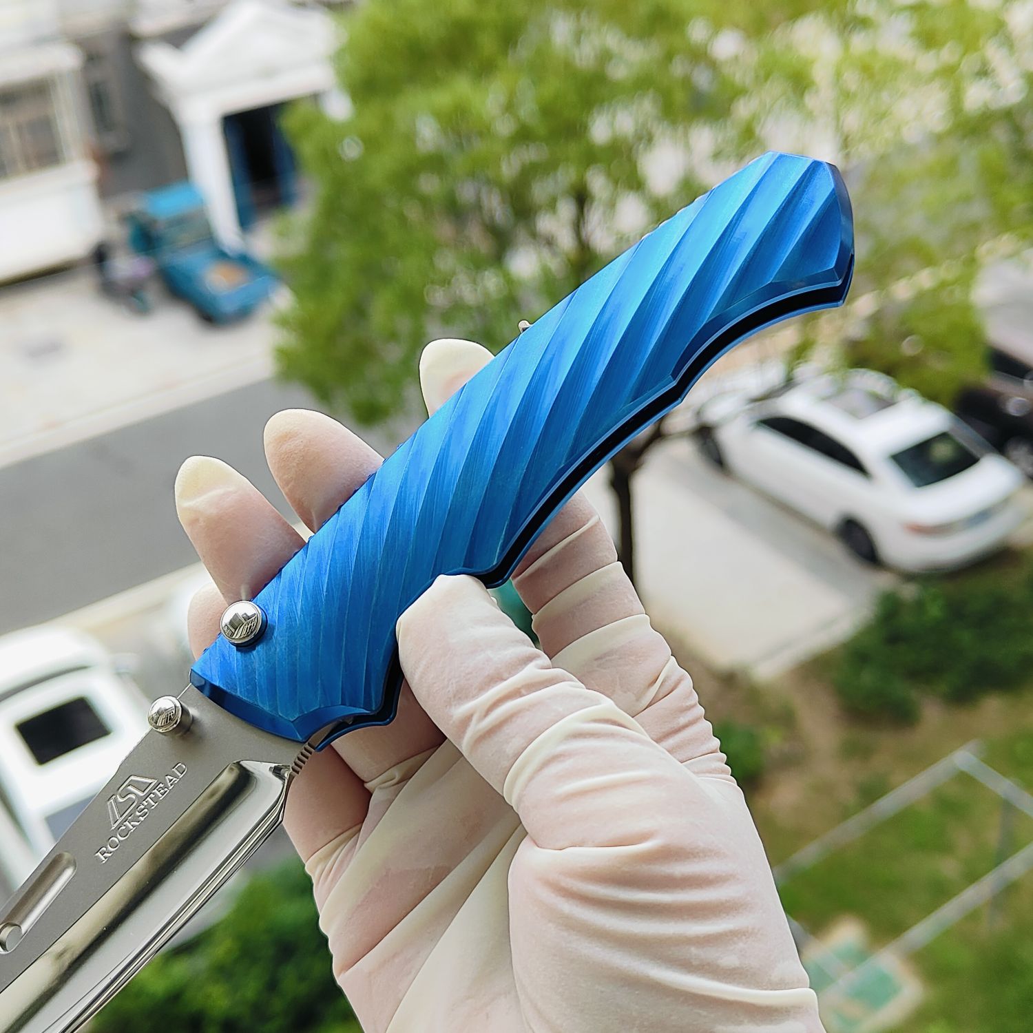 Rockstead RYO H-ZDP (BL) 花田洋 良 ZDP-189钢 钛柄 蓝色 14600