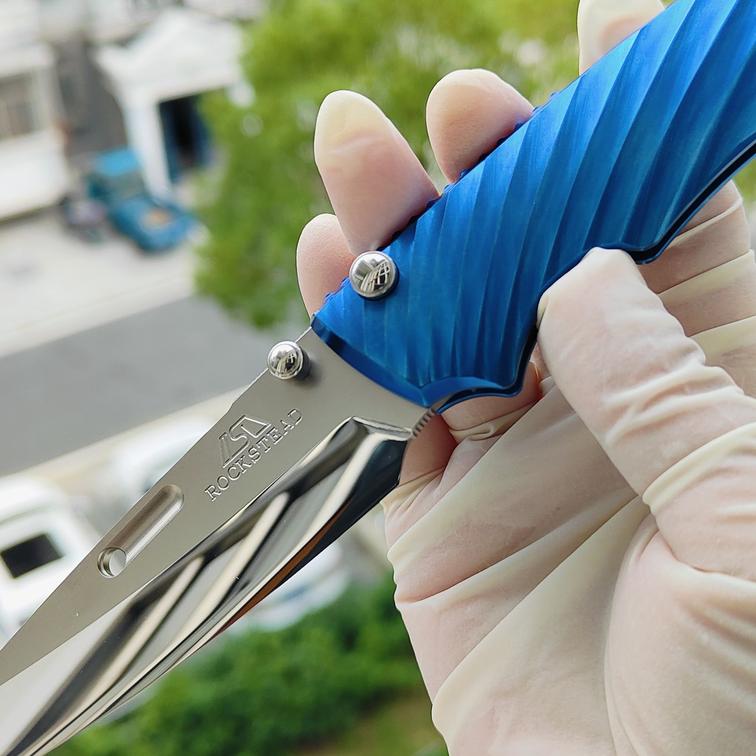 Rockstead RYO H-ZDP (BL) 花田洋 良 ZDP-189钢 钛柄 蓝色 14600