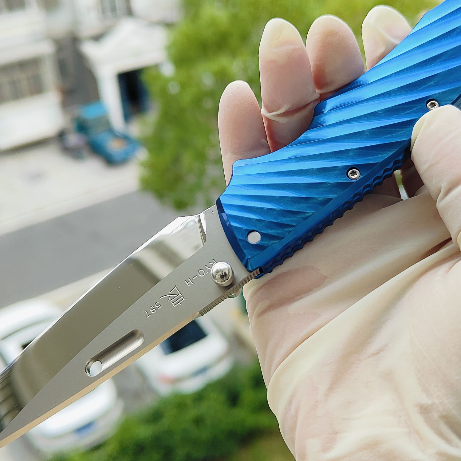 Rockstead RYO H-ZDP (BL) 花田洋 良 ZDP-189钢 钛柄 蓝色 14600