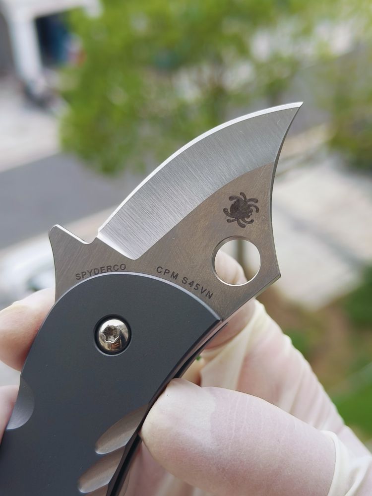 spyderco C256tip CPM-S45VN钢 钛合金柄  1600