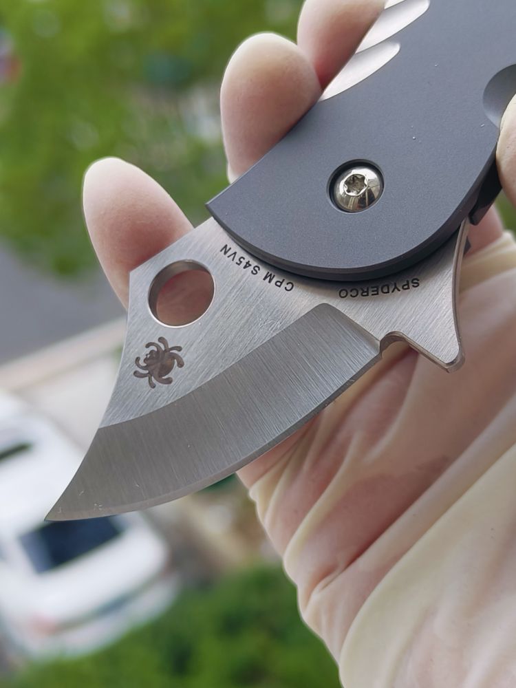 spyderco C256tip CPM-S45VN钢 钛合金柄  1600