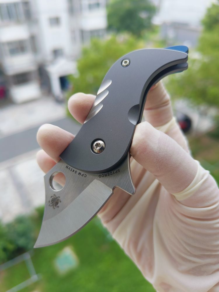 spyderco C256tip CPM-S45VN钢 钛合金柄  1600