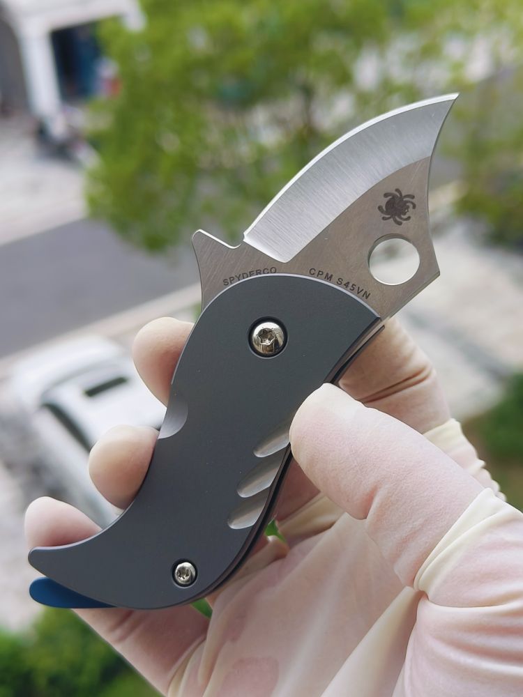 spyderco C256tip CPM-S45VN钢 钛合金柄  1600