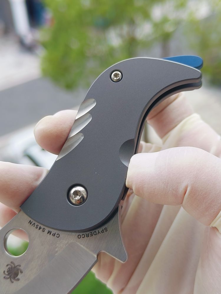 spyderco C256tip CPM-S45VN钢 钛合金柄  1600
