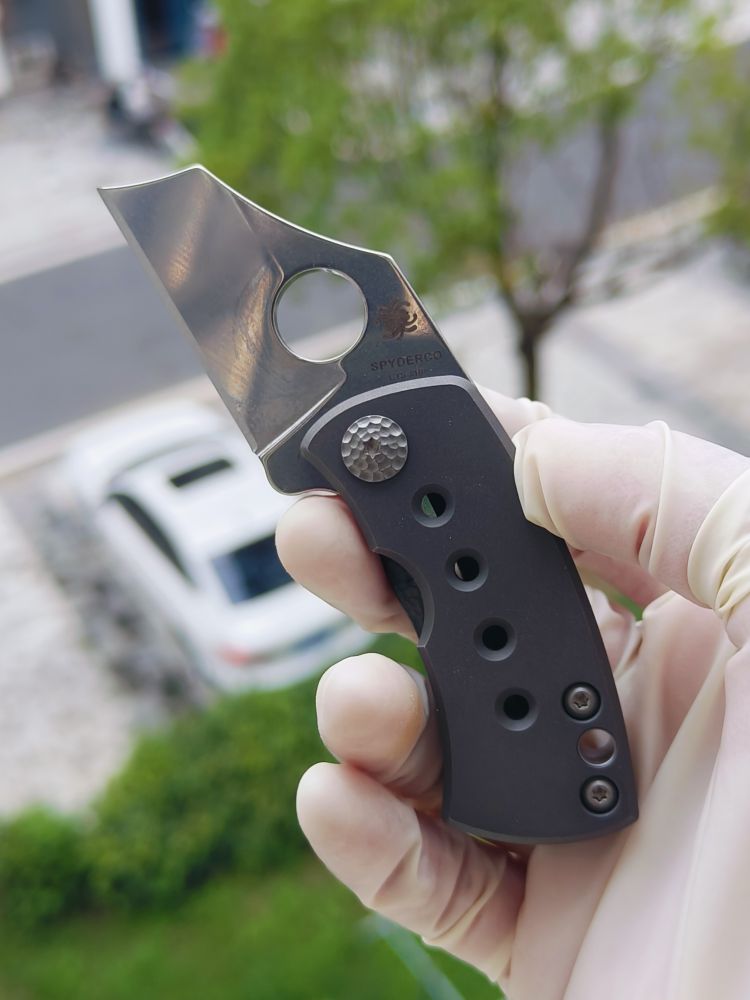 spyderco C236TIP CTS-XHP钢 钛合金柄 1460