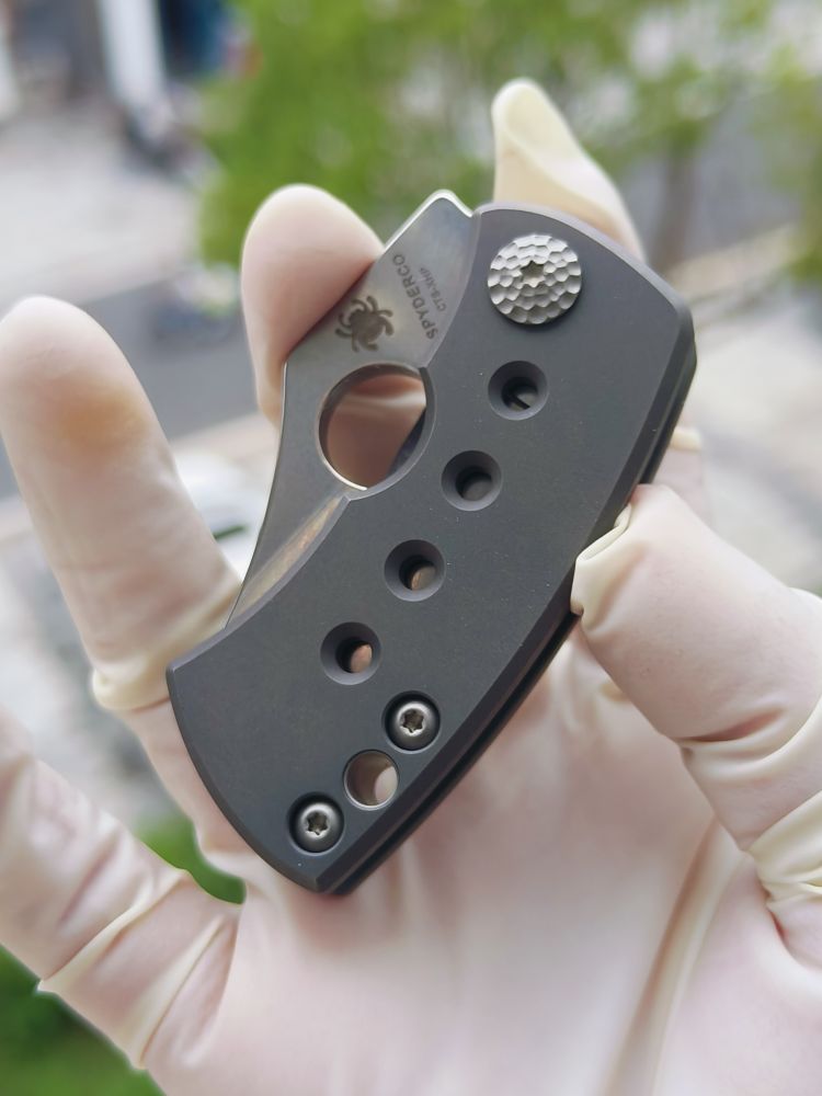 spyderco C236TIP CTS-XHP钢 钛合金柄 1460
