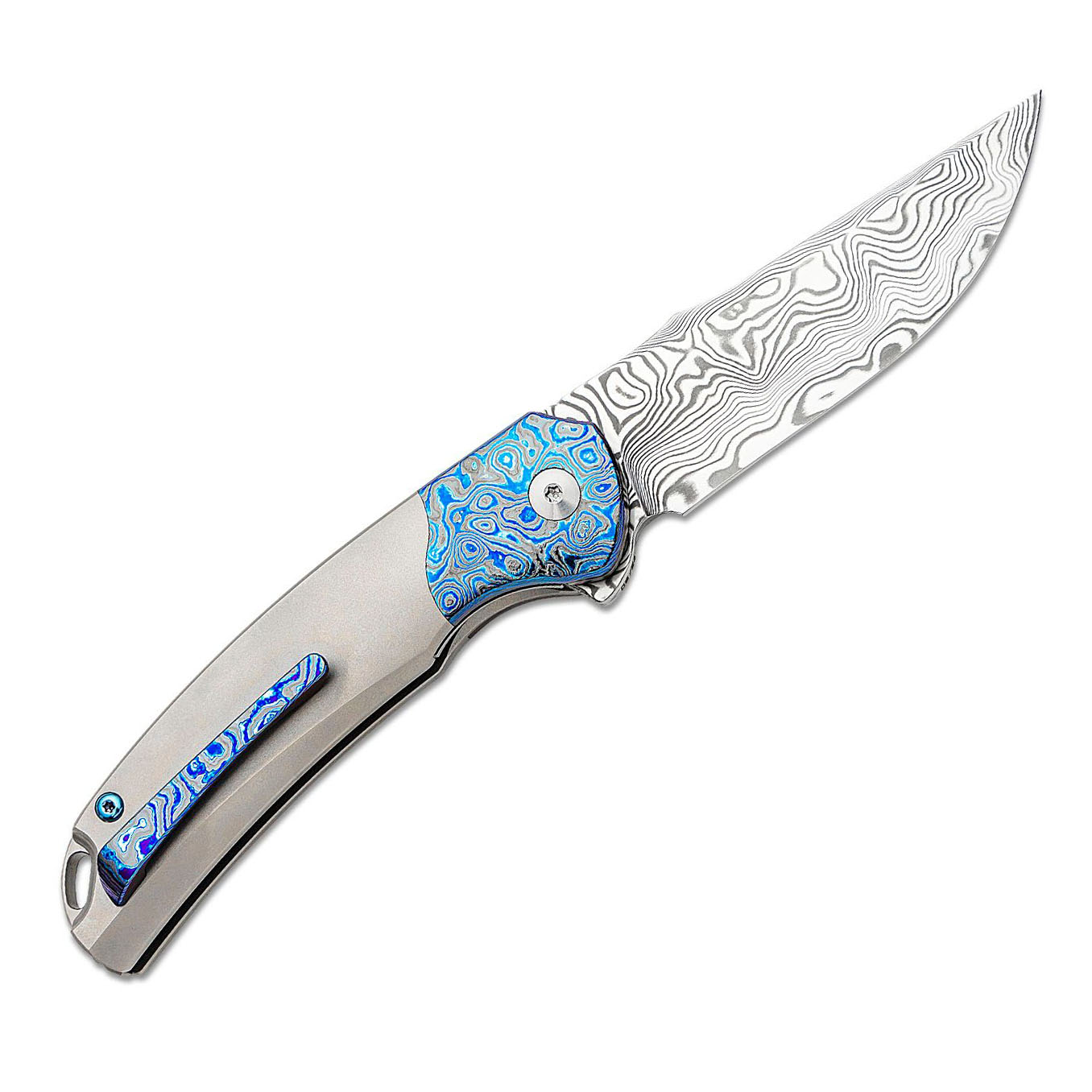 Bestech Knives BT2111E 大马士革钢 钛合金柄 锆钛刀枕