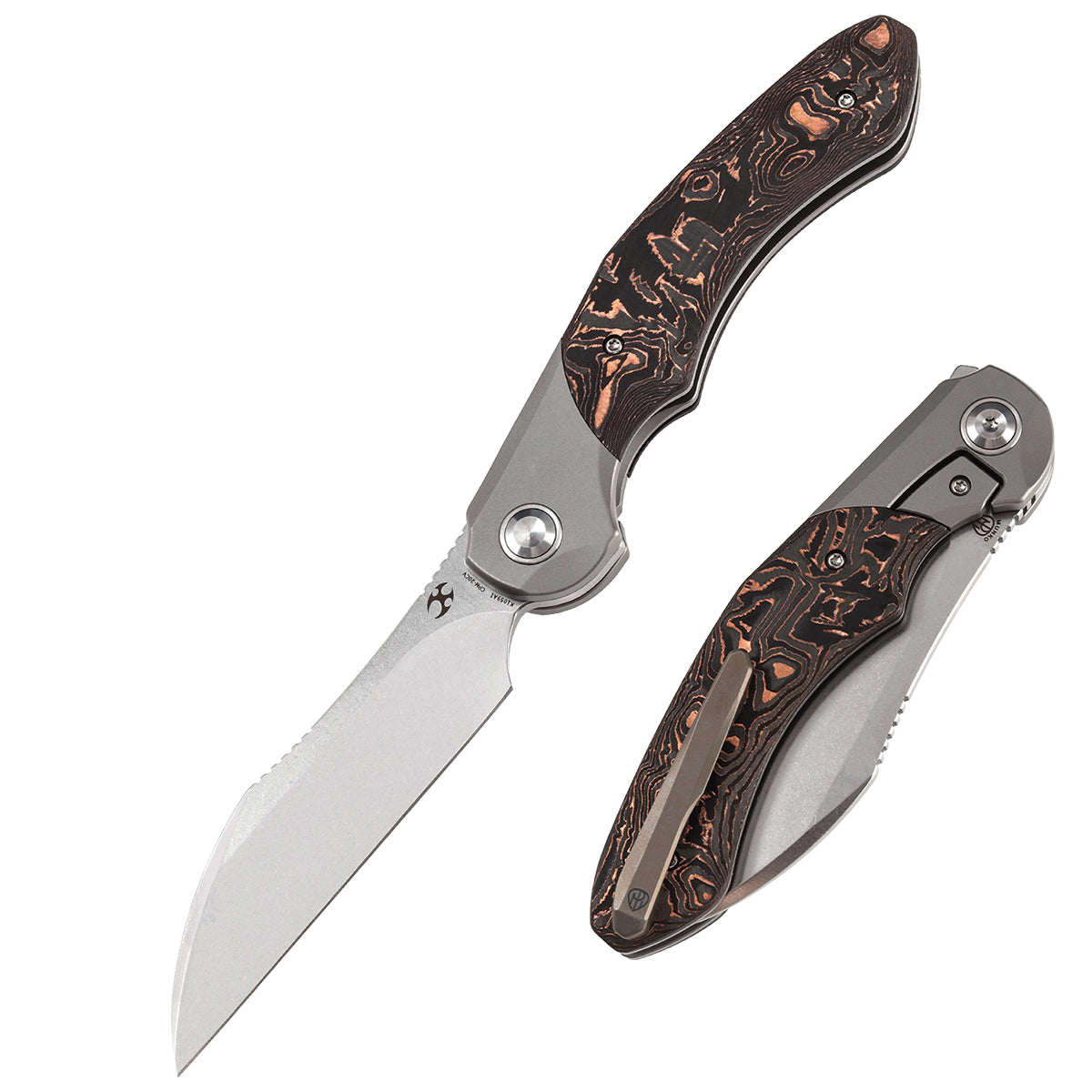 Kansept Knives Cosmos CPM-20CV钢 钛合金碳纤维柄 K1059A1