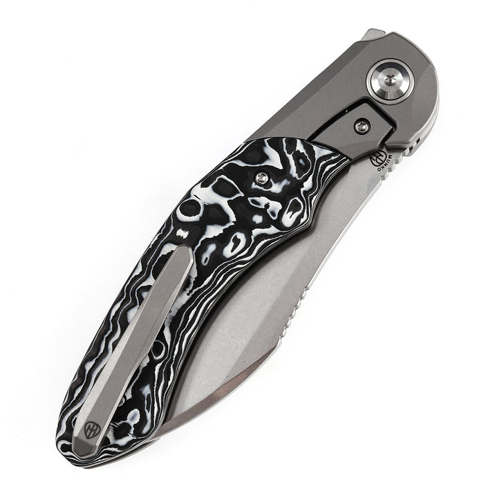 Kansept Knives Cosmos CPM-20CV钢 钛合金碳纤维柄 K1059A2