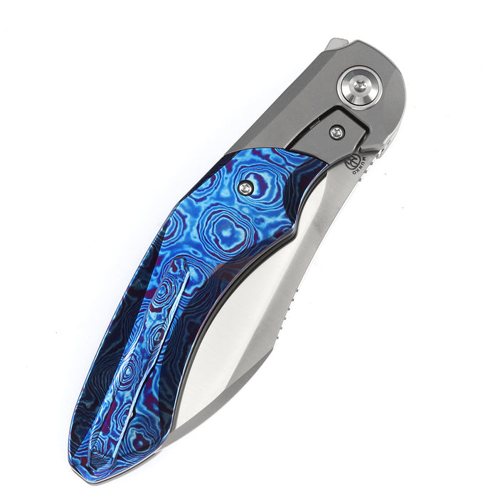 Kansept Knives  Cosmos CPM-20CV钢 钛合金钛马士革柄 K1059A3