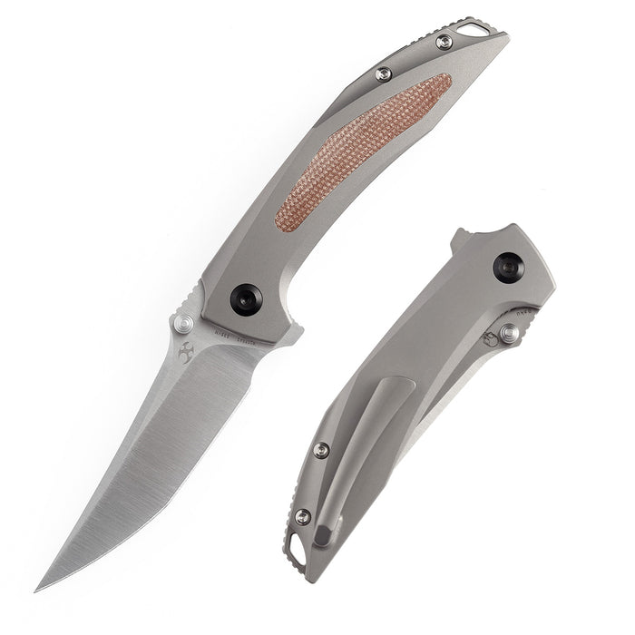 Kansept Knives Baku CPM-S35VN钢 钛合金镶嵌米卡塔 K1056A1