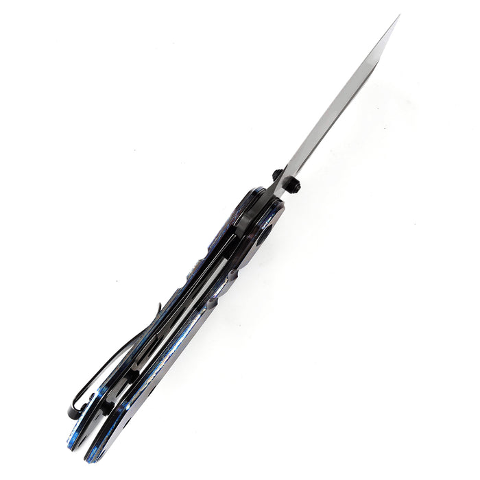 Kansept M+ Korvid 大马士革钢 钛柄 雷纹处理 K2030C3U