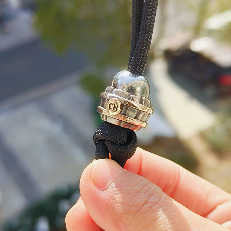 Cpprhd Beads 俄罗斯铜斑蛇桶骷髅伞绳刀坠 1880