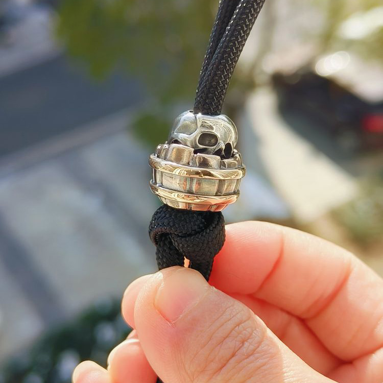 Cpprhd Beads 俄罗斯铜斑蛇桶骷髅伞绳刀坠 1880
