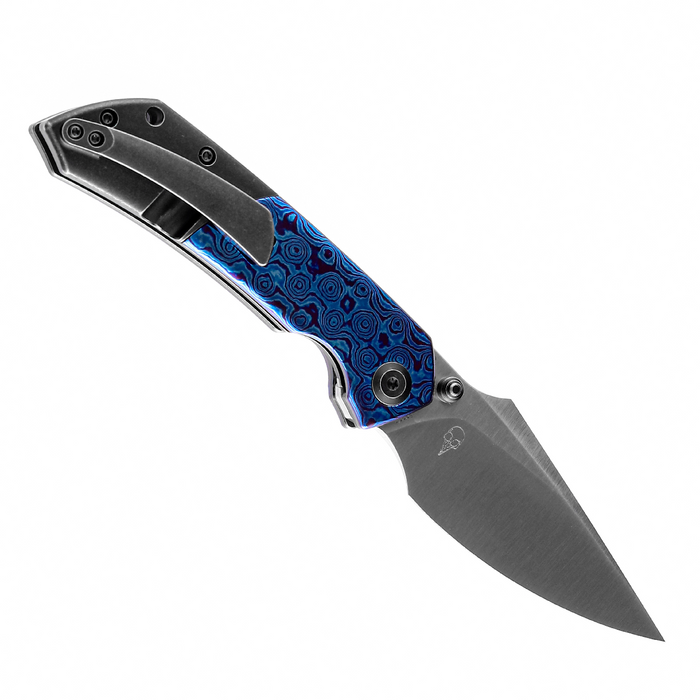 Kansept Knives Fenrir CPM-S35VN钢 钛+钛马士革柄 K1034A7 1800