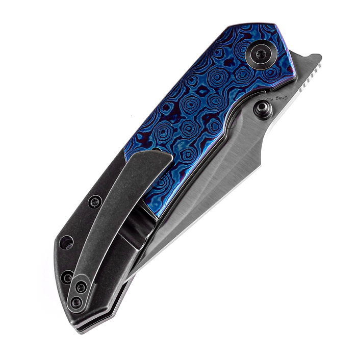 Kansept Knives Fenrir CPM-S35VN钢 钛+钛马士革柄 K1034A7 1800
