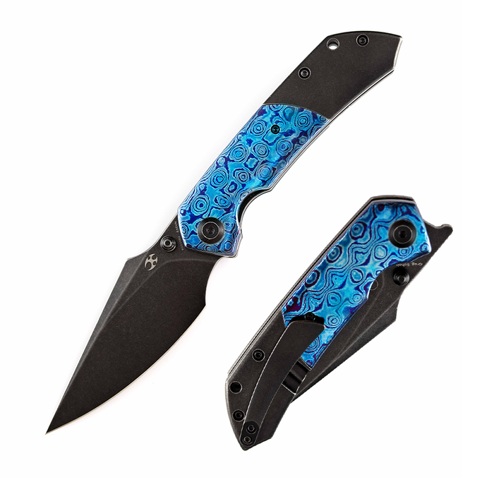 Kansept Knives Fenrir S35VN钢 钛合金+钛马士革柄 K1034B2 1860