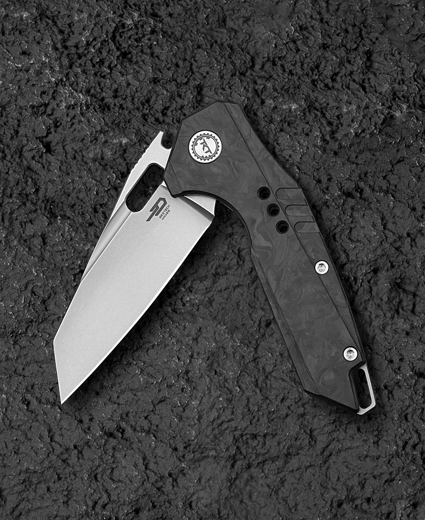 Bestech Knives NYXIE 3 S35VN钢 碳纤维+钛合金柄 BT2308C 1760