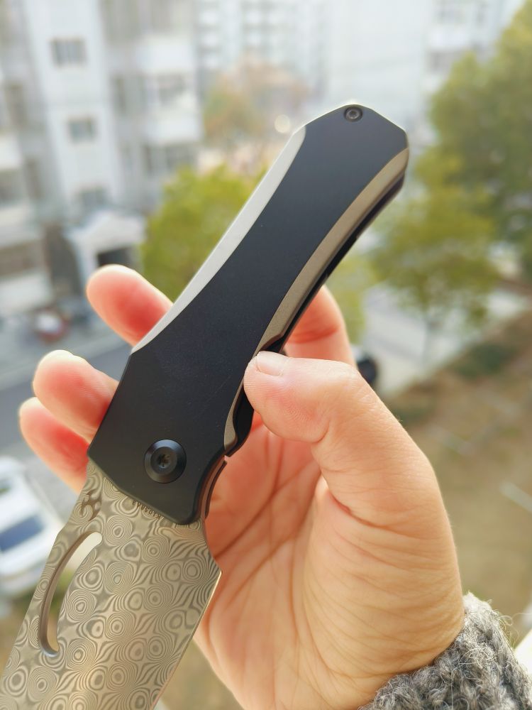 Kansept Knives Loji 大马士革钢 钛合金柄 K1058A3 1100