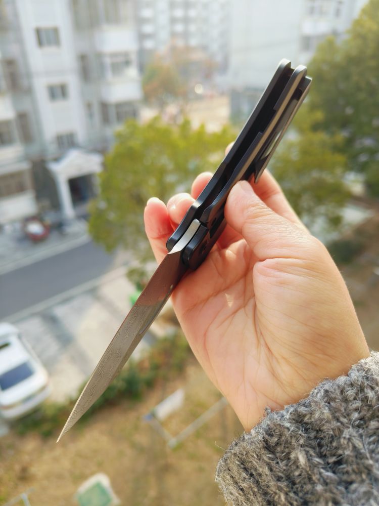 Kansept Knives Loji 大马士革钢 钛合金柄 K1058A3 1100
