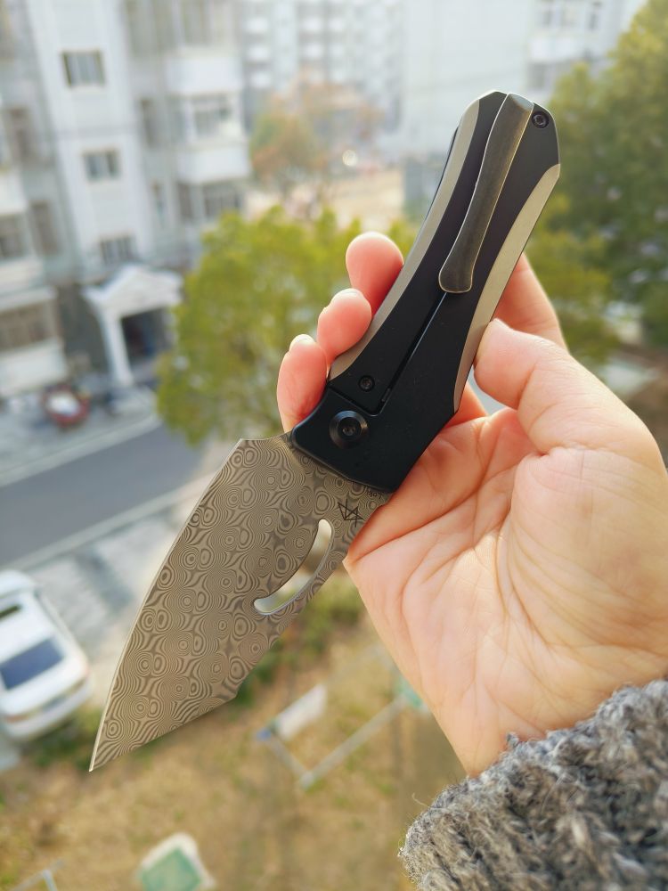 Kansept Knives Loji 大马士革钢 钛合金柄 K1058A3 1100