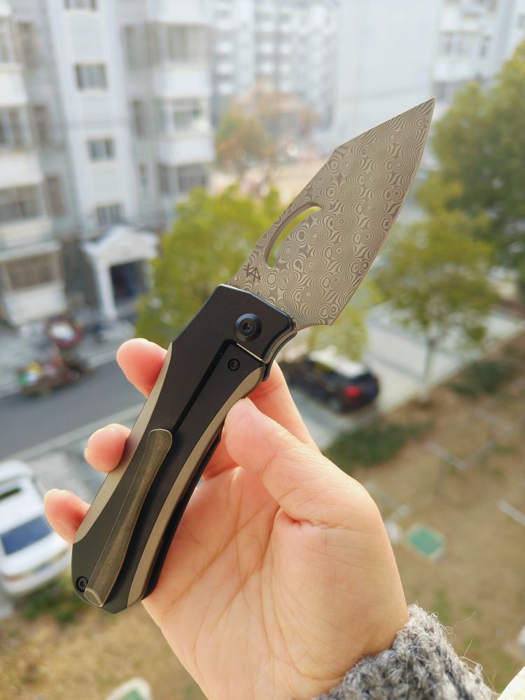Kansept Knives Loji 大马士革钢 钛合金柄 K1058A3 1100