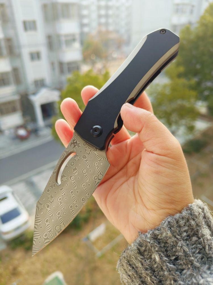 Kansept Knives Loji 大马士革钢 钛合金柄 K1058A3 1100