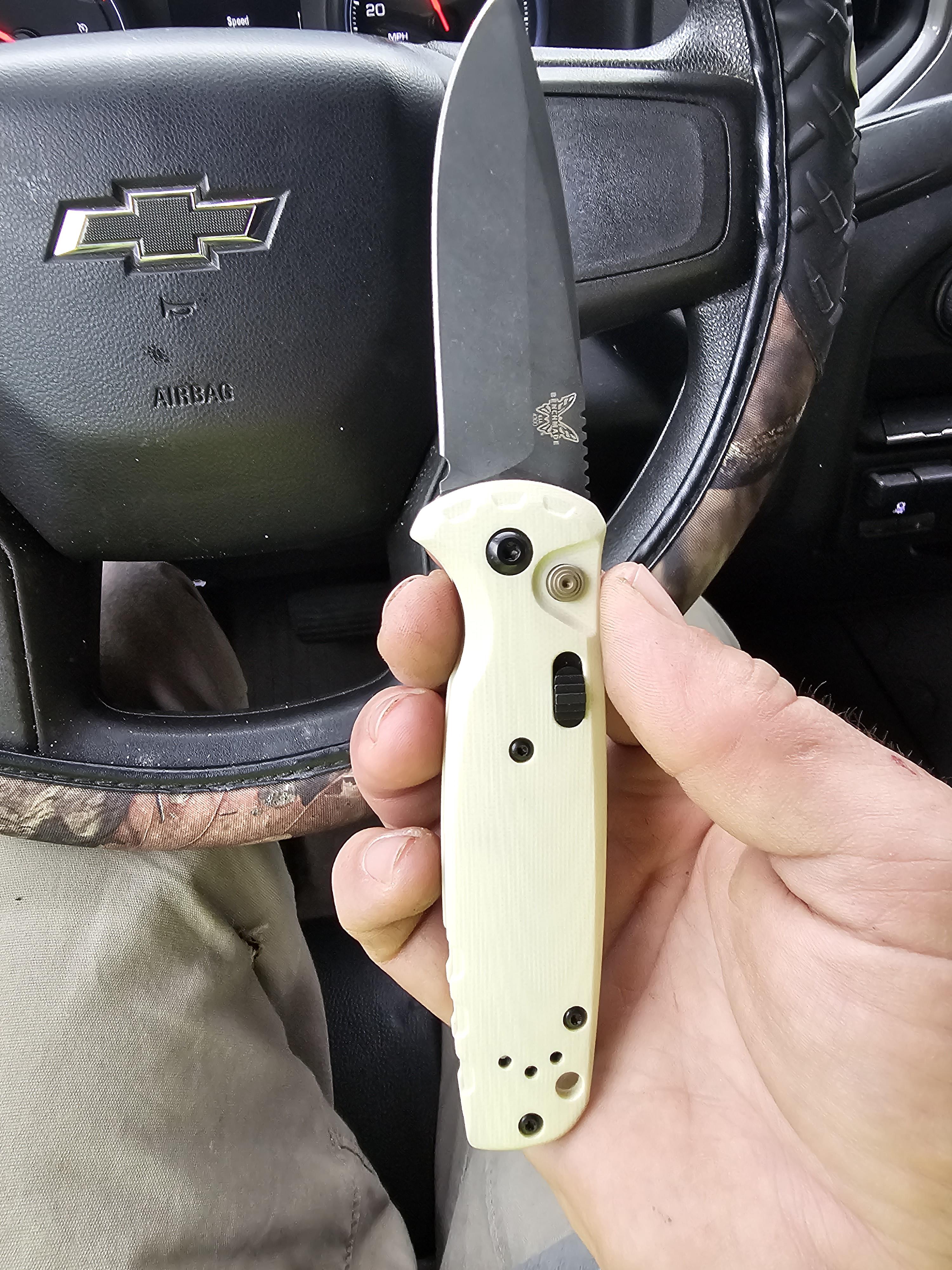 Benchmade CPM-MagnaCut钢 G10柄 4300BK-03 白色 3160