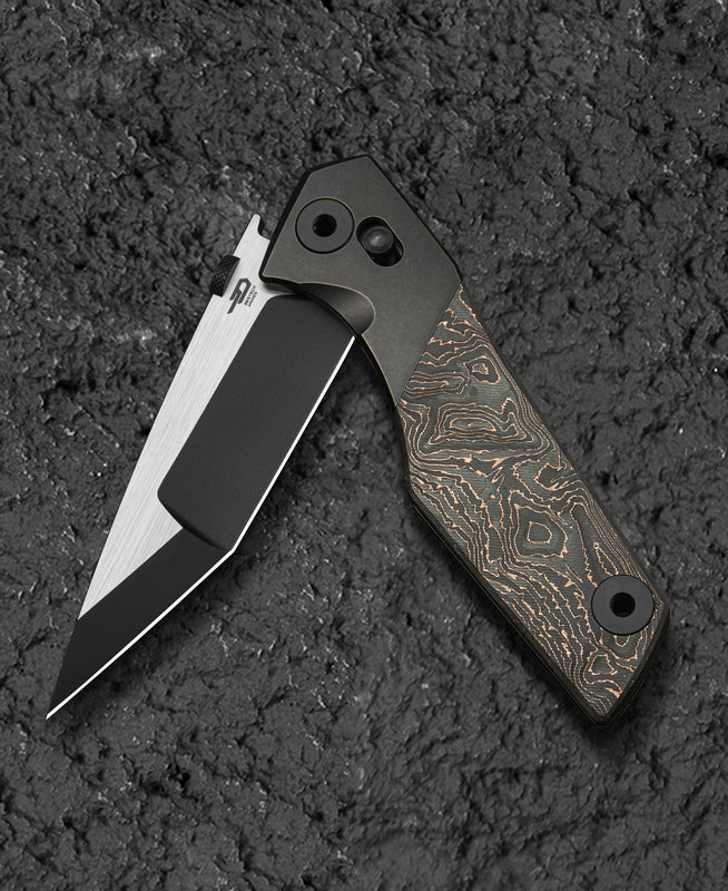 Bestech Knives CETUS M390钢 钛合金+碳纤维柄 BT2304D 2360
