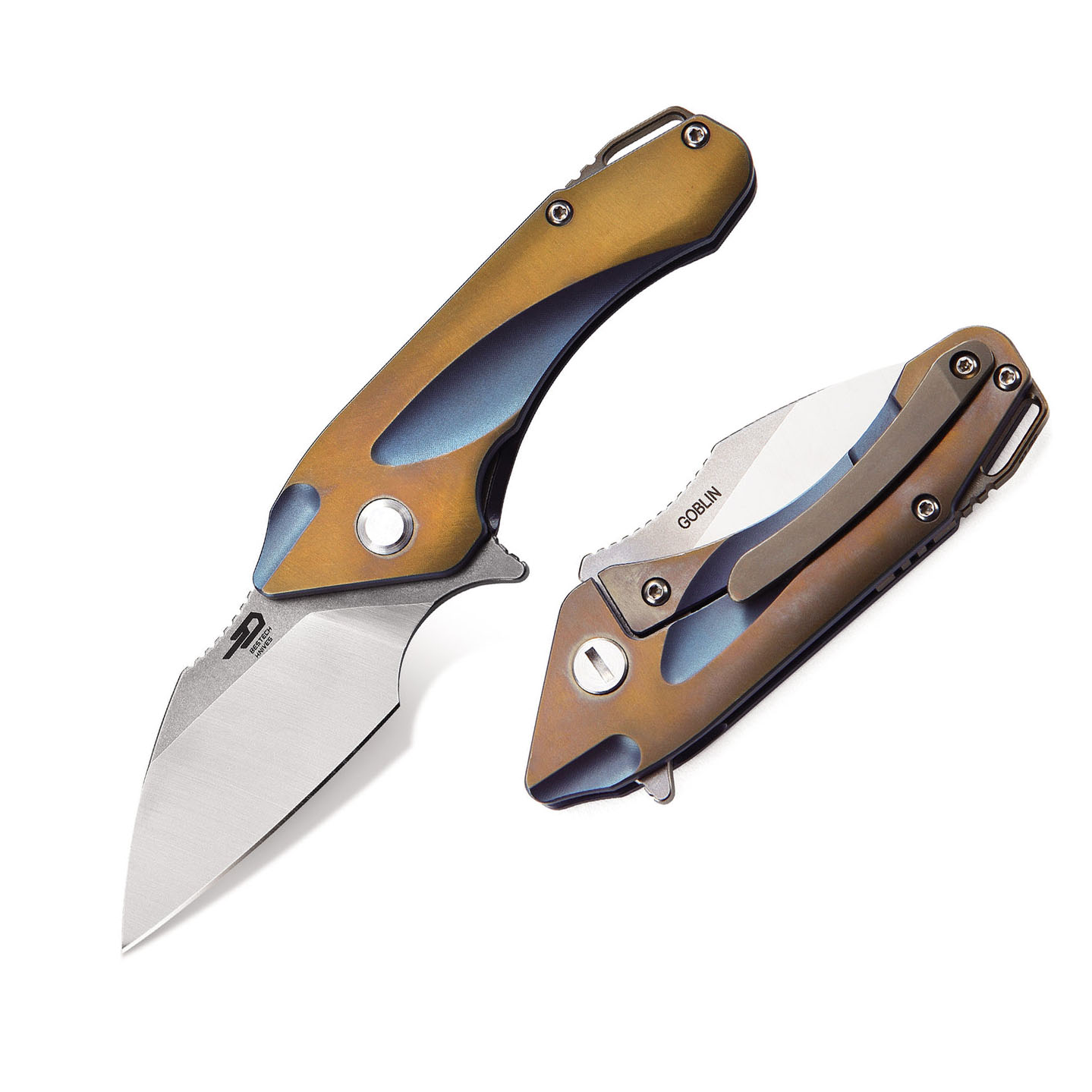 Bestech Knives Goblin CPM-S35VN钢 钛合金镶嵌碳纤维柄 BT1711B 1180