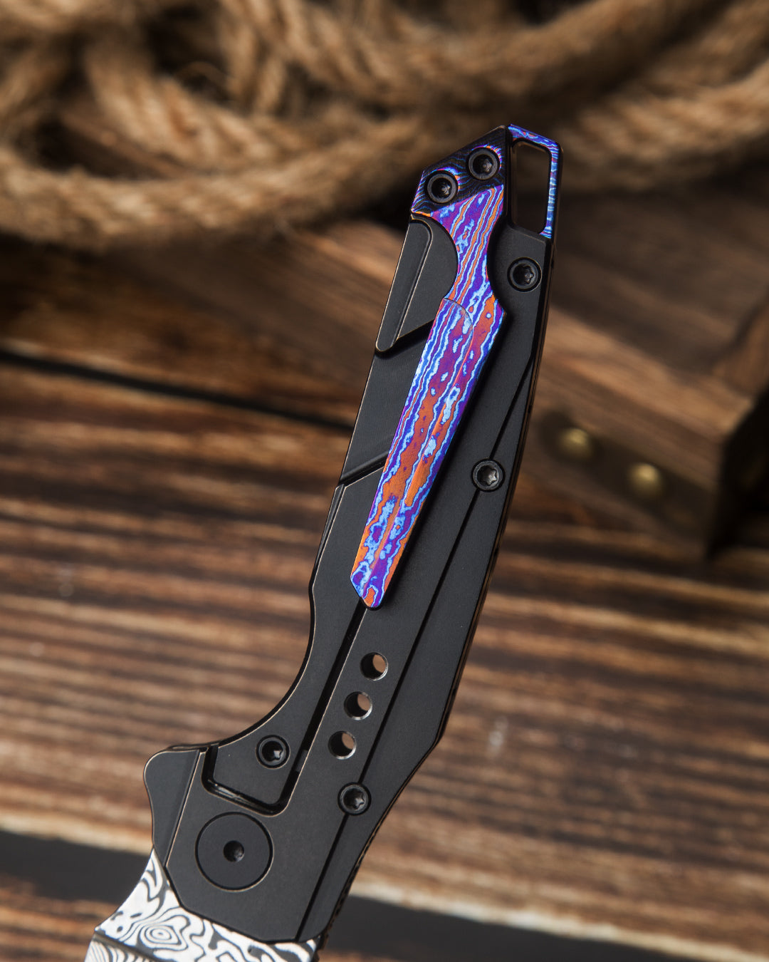 Bestech Knives NYXIE 大马士革钢 钛合金柄 BT2209E 4800