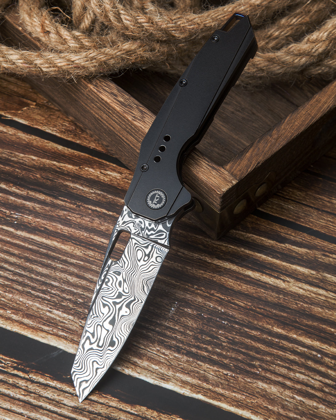 Bestech Knives NYXIE 大马士革钢 钛合金柄 BT2209E 4800