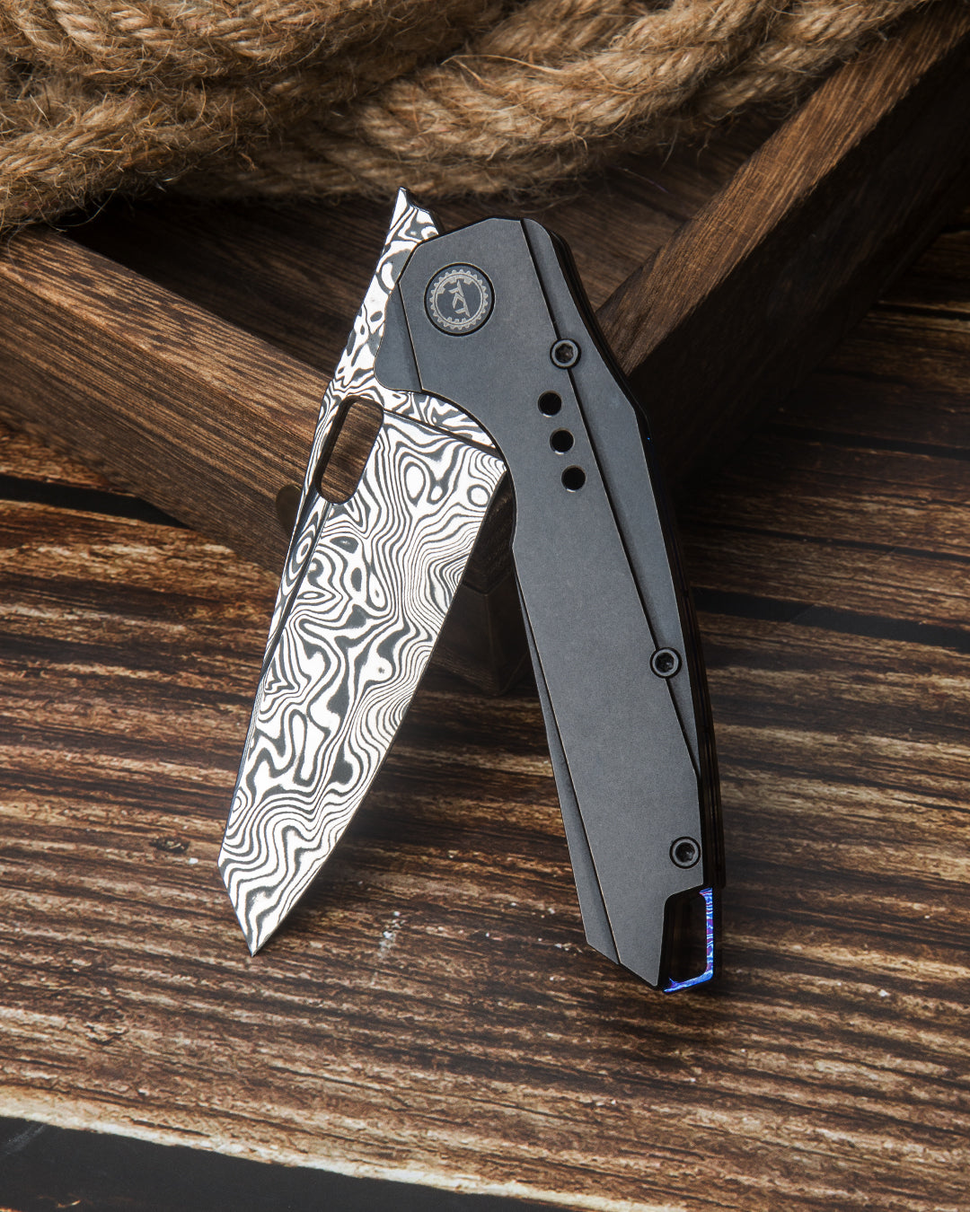 Bestech Knives NYXIE 大马士革钢 钛合金柄 BT2209E 4800