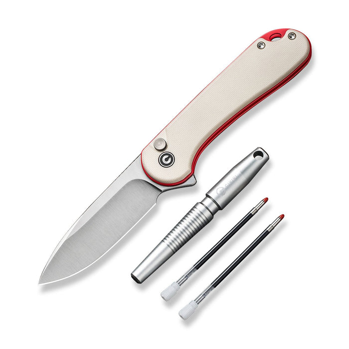 CIVIVI Elementum II Nitro-V钢 G10手柄 C23049 象牙白 笔套装 658