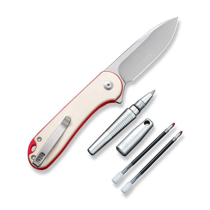 CIVIVI Elementum II Nitro-V钢 G10手柄 C23049 象牙白 笔套装 658