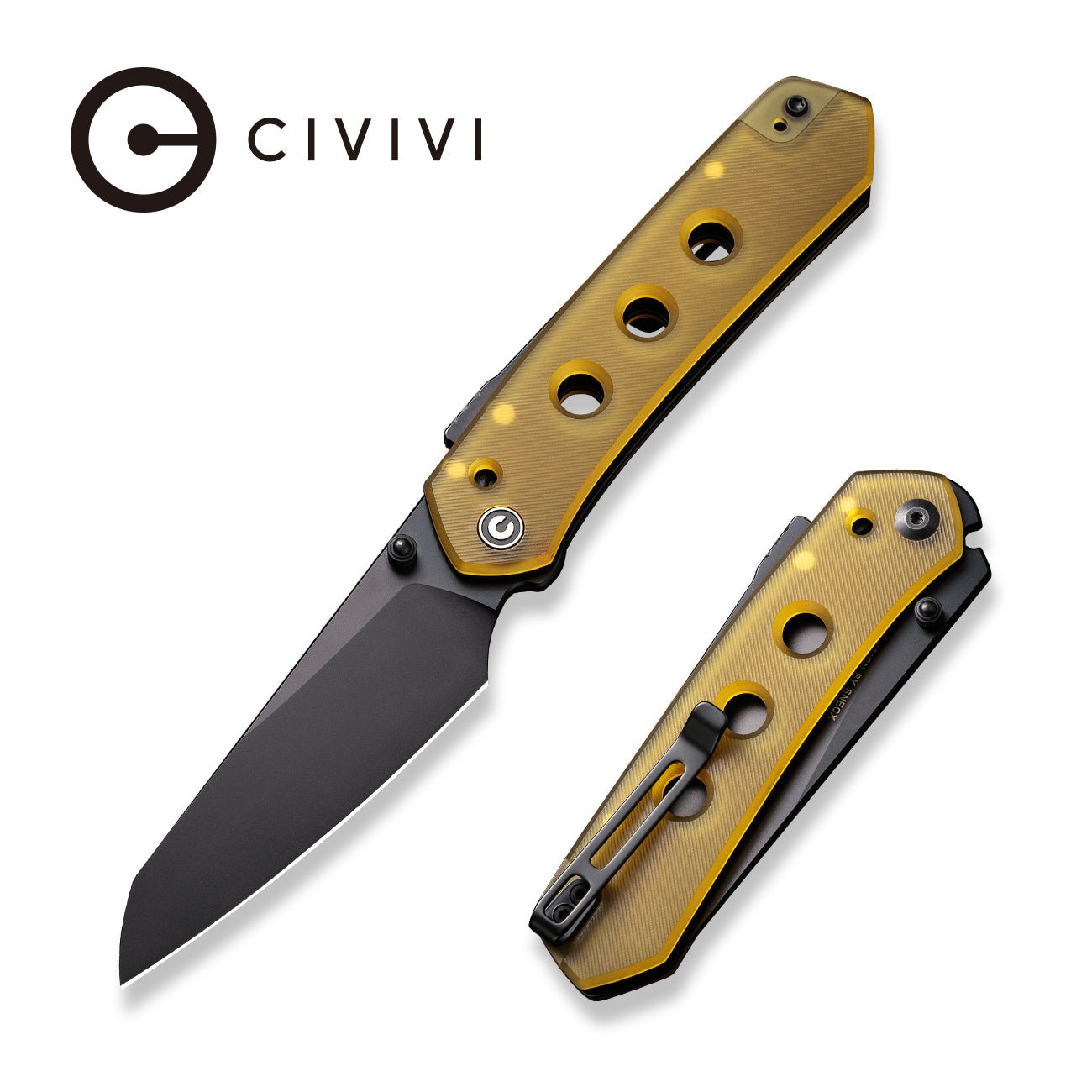 🔥 CIVIVI Vision FG Nitro-V钢 Ultem柄 C22036-6 琥珀色 760