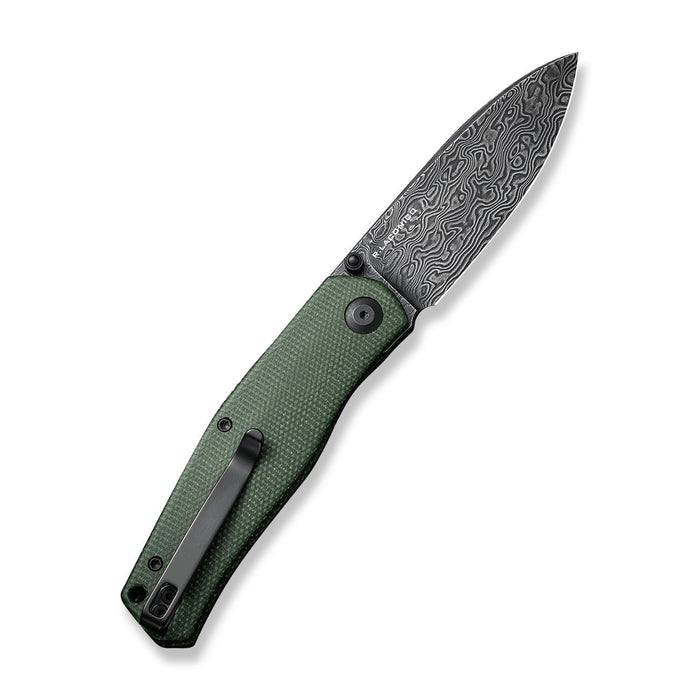 CIVIVI Sokoke 大马士革钢 米卡塔柄 C22007-DS2 军绿色 800