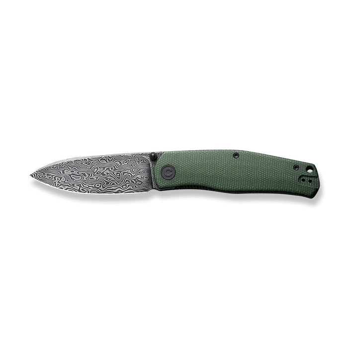 CIVIVI Sokoke 大马士革钢 米卡塔柄 C22007-DS2 军绿色 800