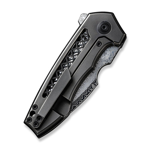 WEKNIFE Harpen 大马士革钢 钛合金柄 WE23019-DS1 灰色 5015
