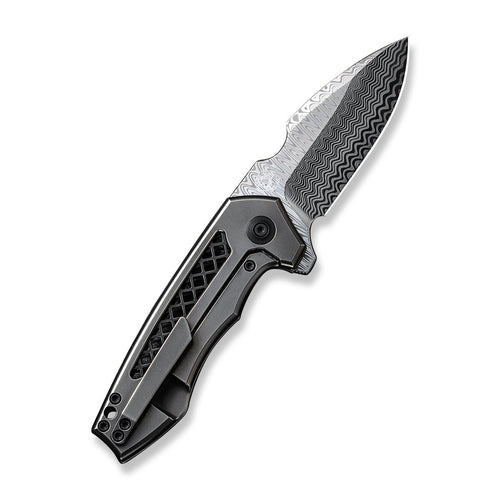 WEKNIFE Harpen 大马士革钢 钛合金柄 WE23019-DS1 灰色 5015