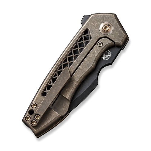 WEKNIFE Harpen CPM-20CV钢 钛合金柄 WE23019-3 棕色 2188