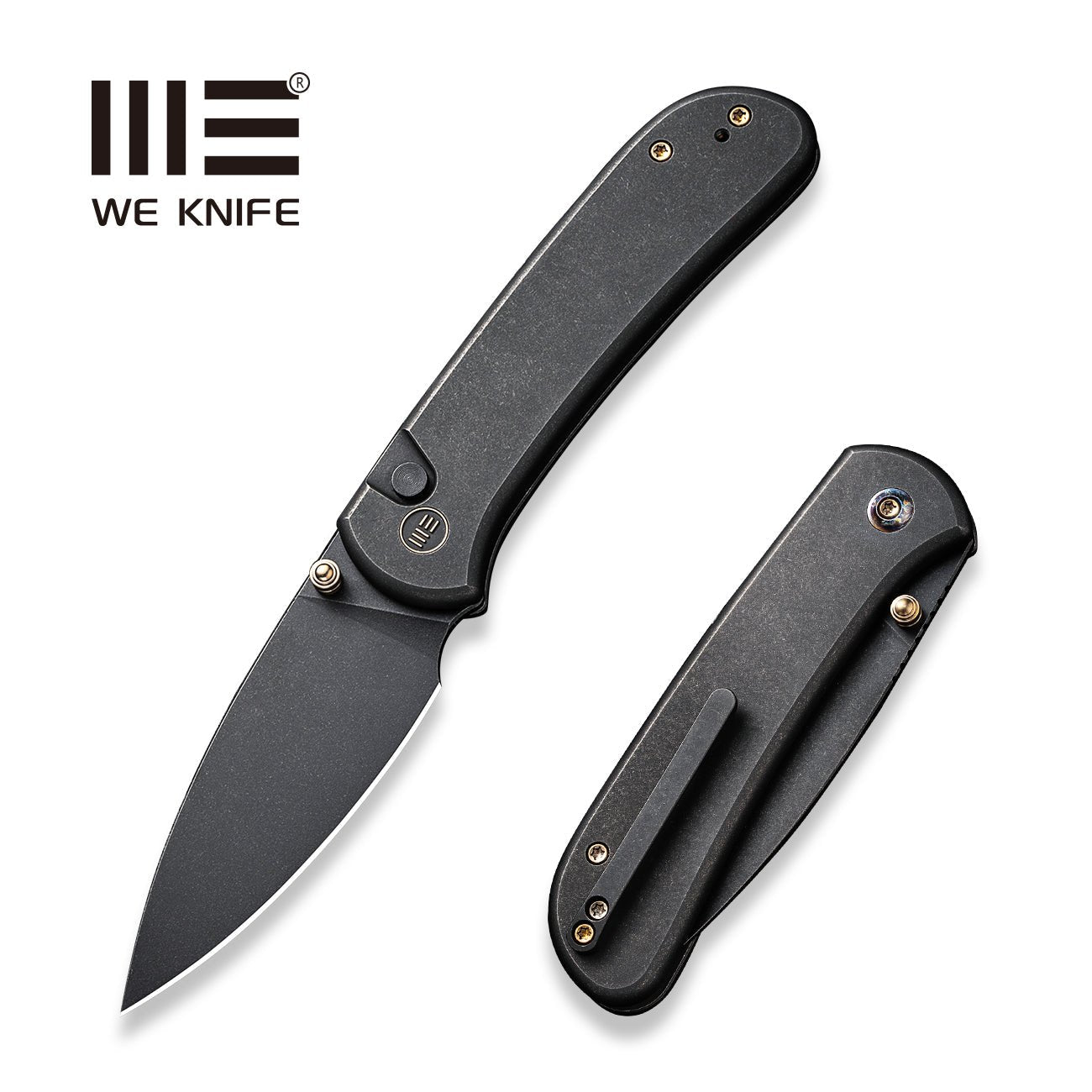 WEKNIFE Qubit CPM-20CV钢 钛合金柄 WE22030F-1 黑色 1650