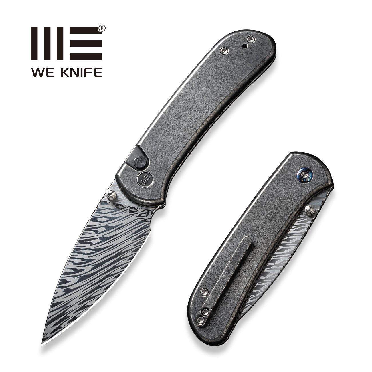 WEKNIFE Qubit 大马士革钢 钛合金柄 WE22030F-DS1 黑色 4700