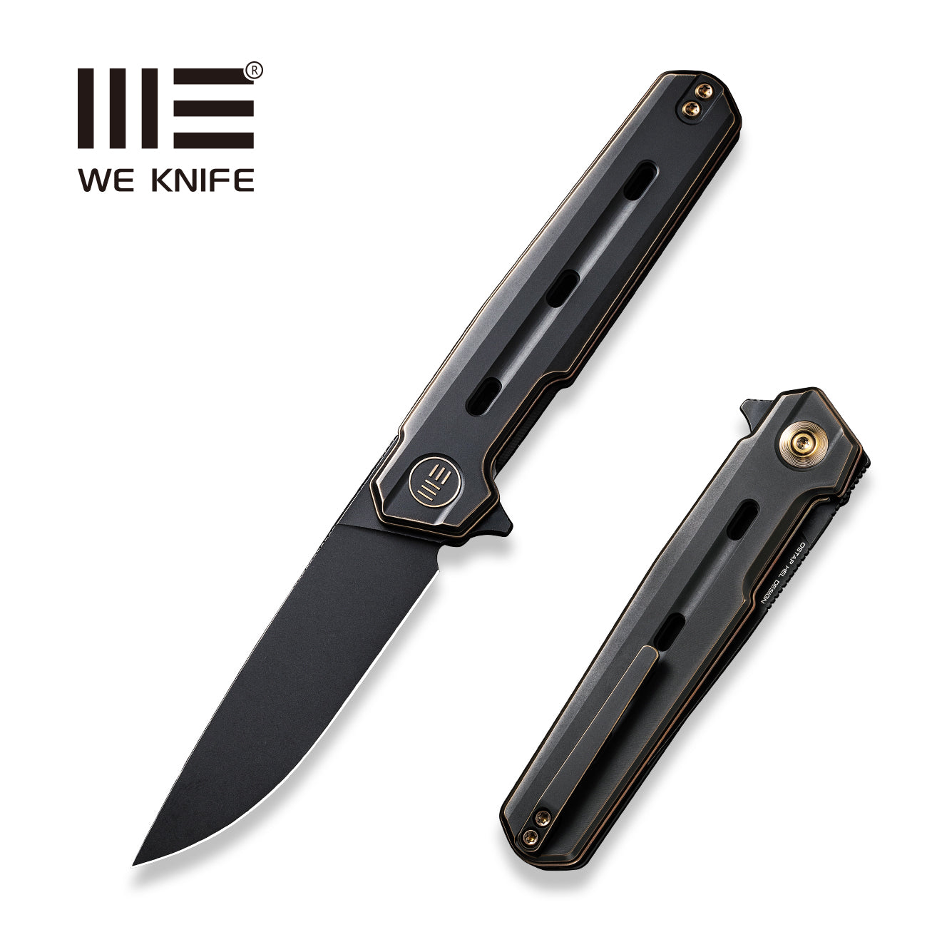 WEKNIFE Navo CPM-20CV钢 米卡塔柄 WE22026-3 古铜色 1780