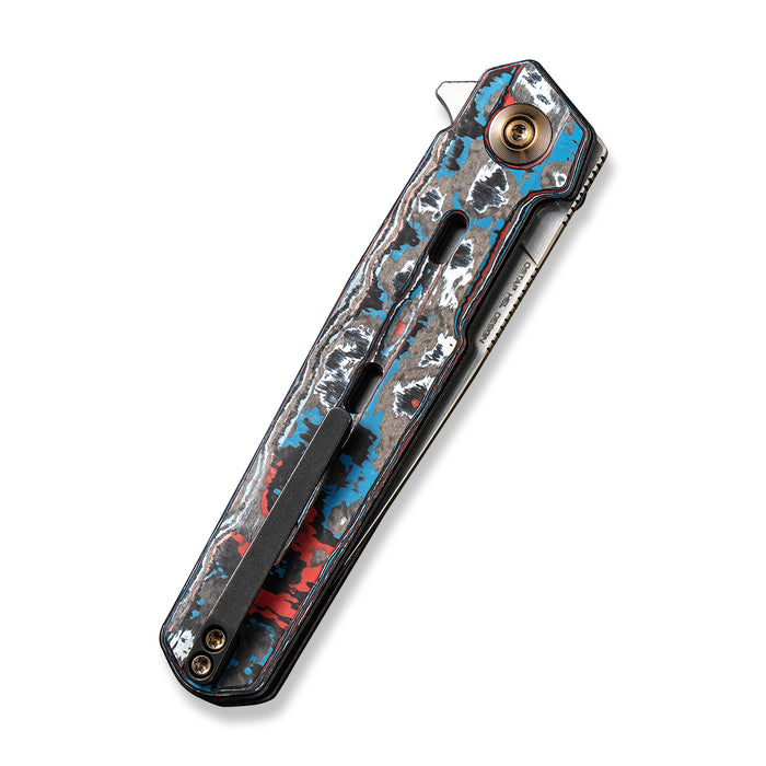 WEKNIFE Navo CPM-20CV钢 碳纤维柄 WE22026-4 炫彩 2139