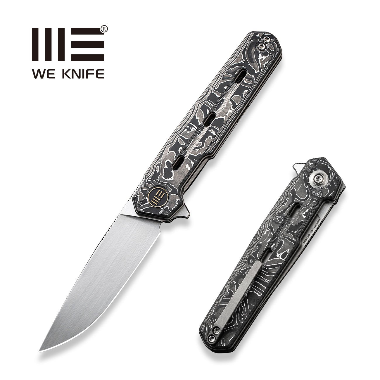 WEKNIFE Navo CPM-20CV钢 铝箔碳纤维柄 WE22026-6 黑色 1708