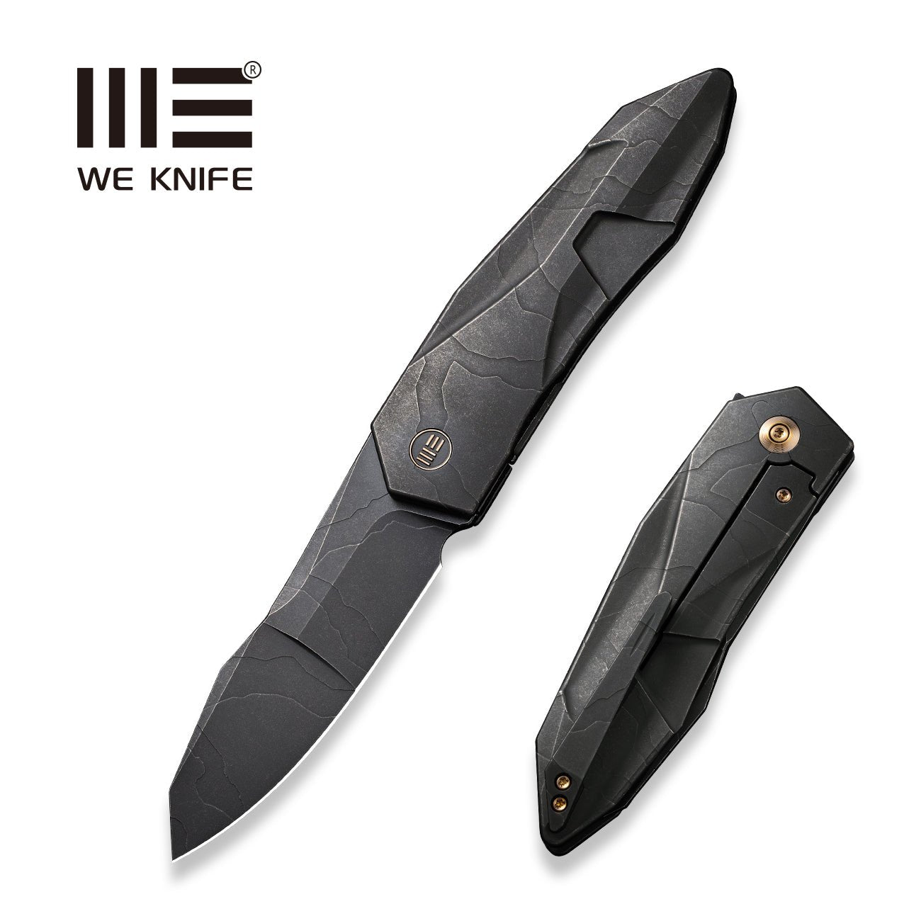 WEKNIFE Solid CPM-20CV钢 钛合金钢 WE22028-1 石洗黑色 3650