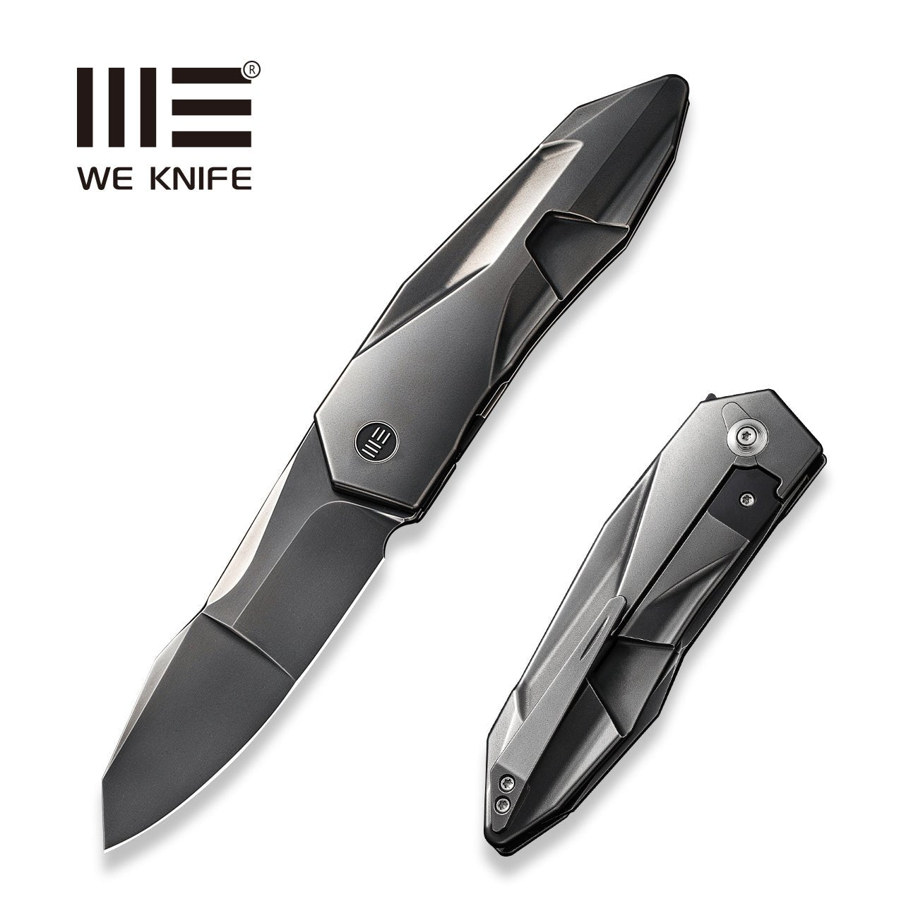 WEKNIFE Solid CPM-20CV钢 钛合金钢 WE22028-6 抛光灰 3869